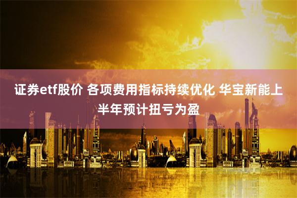 证券etf股价 各项费用指标持续优化 华宝新能上半年预计扭亏为盈