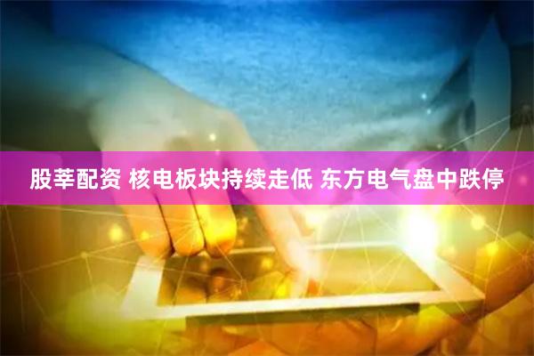 股莘配资 核电板块持续走低 东方电气盘中跌停